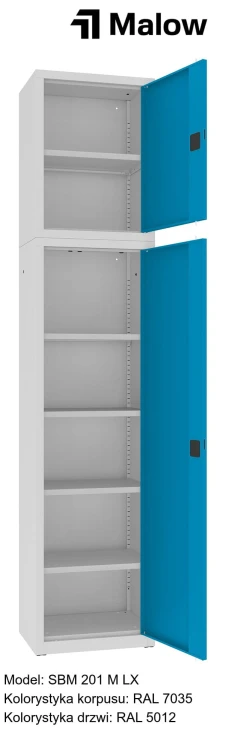 SBM 201 M LX Kolorystyka korpusu - RAL 7035 Kolorystyka drzwi - RAL 5012.jpg
