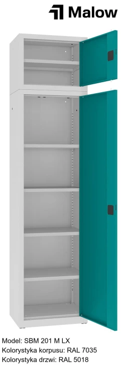 SBM 201 M LX Kolorystyka korpusu - RAL 7035 Kolorystyka drzwi - RAL 5018 (1).jpg