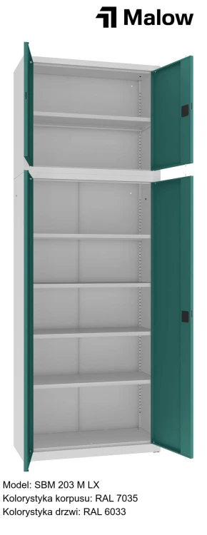 SBM 203 M LX Kolorystyka korpusu - RAL 7035 Kolorystyka drzwi - RAL 6033 (1).jpg