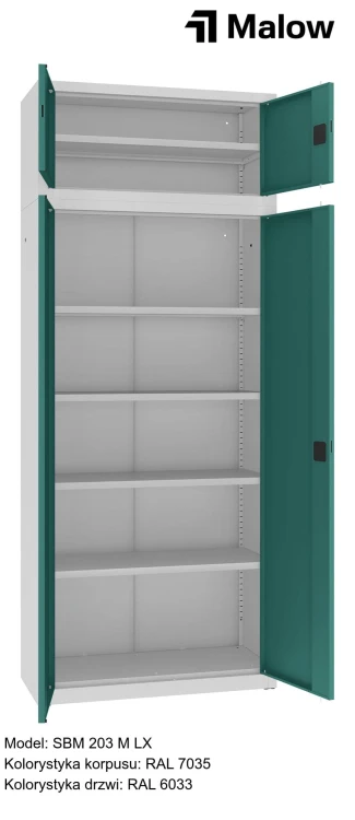 SBM 203 M LX Kolorystyka korpusu - RAL 7035 Kolorystyka drzwi - RAL 6033 (1).jpg