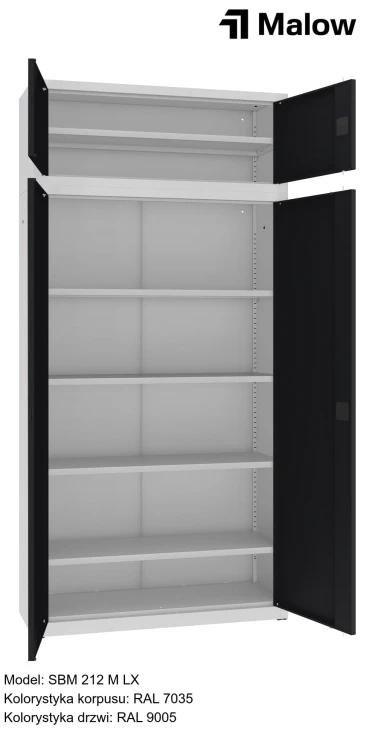 SBM 212 M LX Kolorystyka korpusu - RAL 7035 Kolorystyka drzwi - RAL 9005 (1).jpg