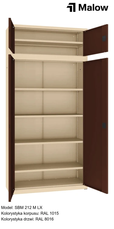 SBM 212 M LX Kolorystyka korpusu - RAL 1015 Kolorystyka drzwi - RAL 8016 (1).jpg