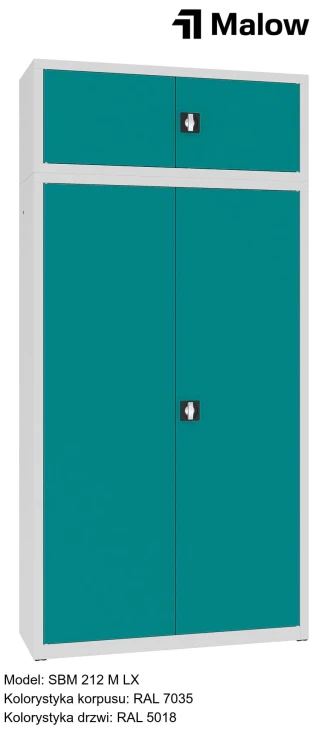 SBM 212 M LX Kolorystyka korpusu - RAL 7035 Kolorystyka drzwi - RAL 5018.jpg
