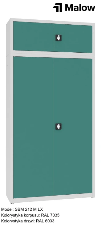 SBM 212 M LX Kolorystyka korpusu - RAL 7035 Kolorystyka drzwi - RAL 6033.jpg