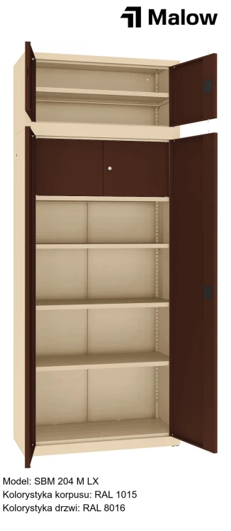 SBM 204 M LX Kolorystyka korpusu - RAL 1015 Kolorystyka drzwi - RAL 8016 (1).jpg