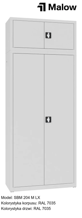 SBM 204 M LX Kolorystyka korpusu - RAL 7035 Kolorystyka drzwi - RAL 7035.jpg