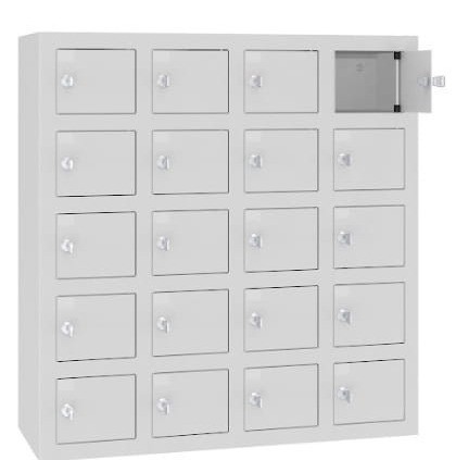 Szafa-na-telefon-20-skrytkowa-z-mozliwoscia-ladowania-telefonow-WSSV20-BHP-MALOW-78cm-75cm-otwarte-drzwi.jpg
