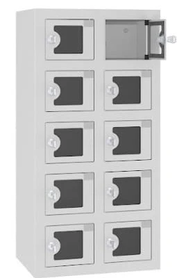 szafka-na-telefony-mozliwosc-ladowania-telefonow-gniazdka-10-skrytek-WSSV-10p-BHP-Malow-do-pomieszczen-drzwi-z-plexy-78cm-39cm-otwarte-drzwi.jpg